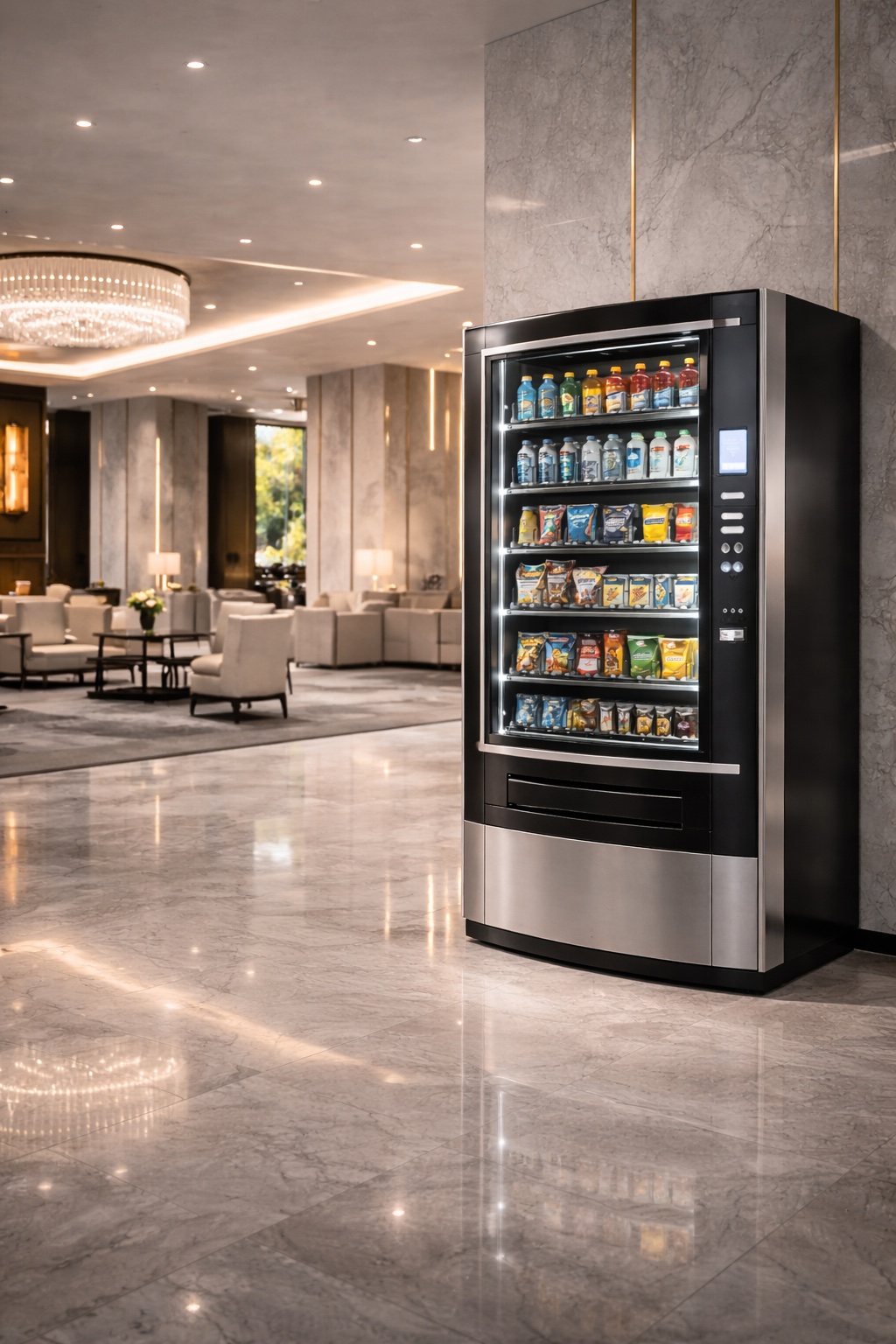 Luxury Residence Lobby with AMR Provisions Vending